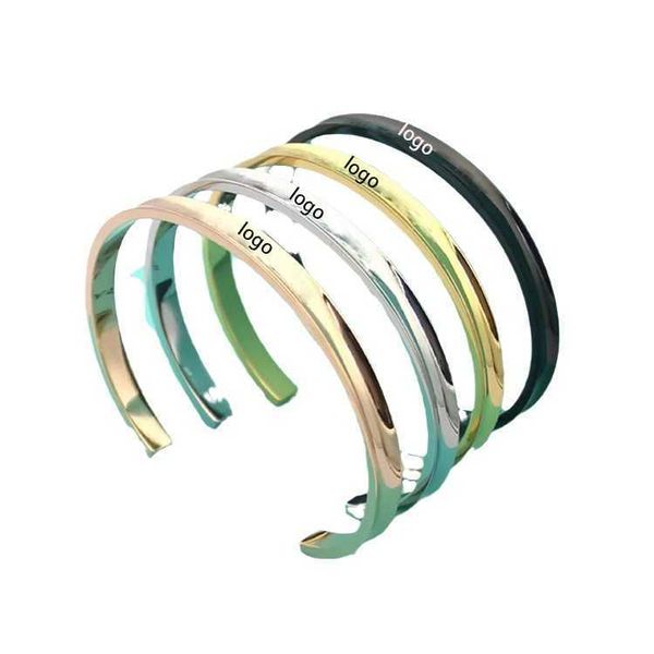 

high version tiffay bracelet pure silver open for men and women lovers valentine's day gift fashion simple personality dyaq, Golden;silver