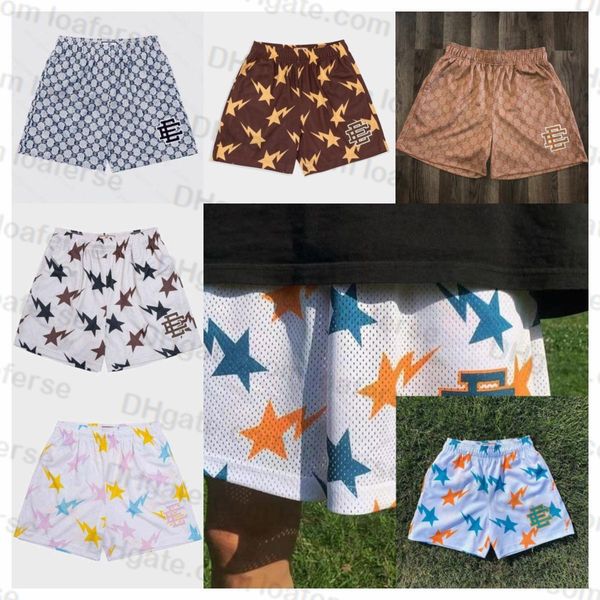 

men's shorts designers summer mens fashion brand ee basic eric emanuel casual mesh short newyork city skyline gym running fitness beach, White;black