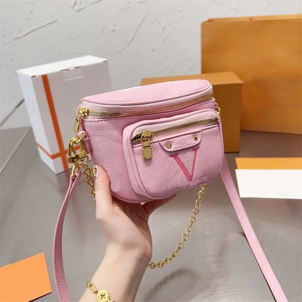 

2023 flower mini bumbag designer bag woman mens belt bag luxury bumbags crossbody waist chest bags floral pouch leather 5a