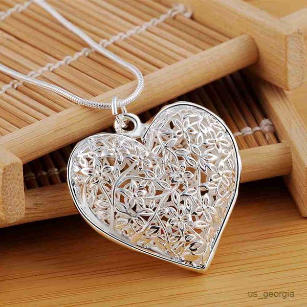 

pendant necklaces different fashion silver color jewelry elegant charms wedding exquisite heart necklace women r230719