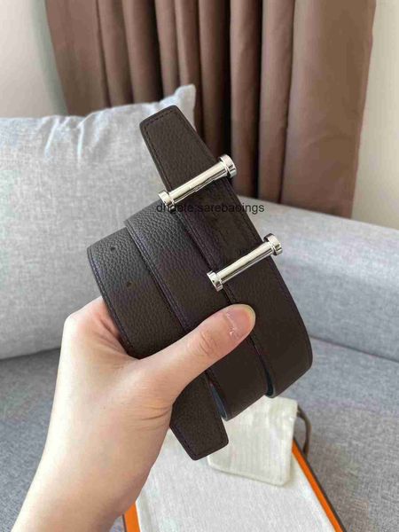 

luxury design belt belts men's designer high-end classic leather waistband lychee pattern belts for woman h gold and silver belt buckle