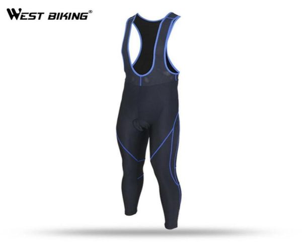 

west biking men039s cycling bib tights outdoor sport padded long pants bike leggings road bike bicycle bib pants tights braces4238396, Black;blue