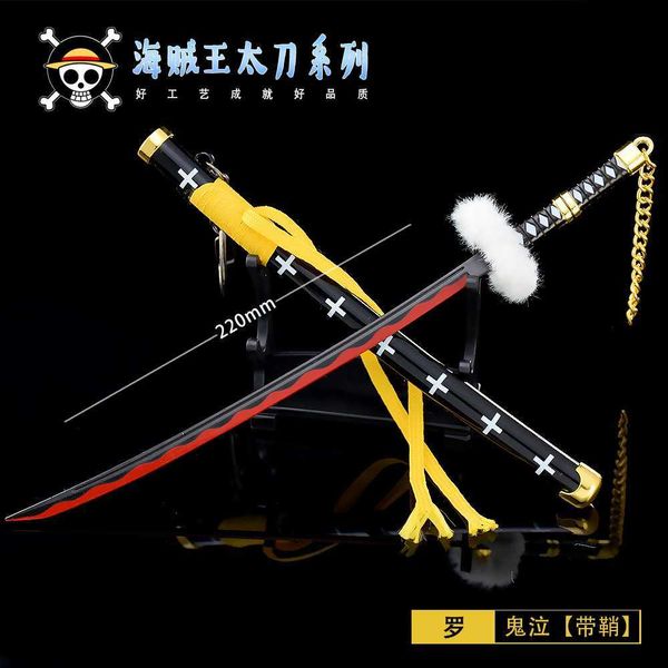 

key rings one piece trafalgar d. water law weapon katana sword royal japanese katana toys for boy swords real steel anime weapons keychain l, Slivery;golden