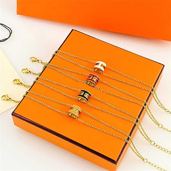 

designer hrems bracelets for sale classic letter buckle colorless bracelet women's titanium steel rose gold couple with gift box, Black