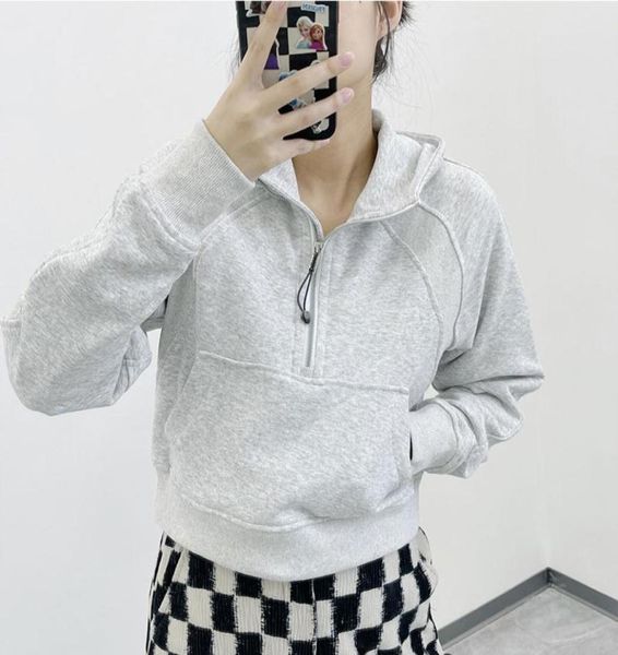 

women yoga jacket half zipper coat clothes thumb hole sportwear gym workout hooded fitness outfits running hoodies4609728