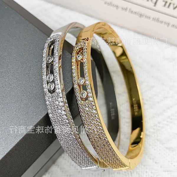 

fashion hrems bracelets for sale domestic and foreign fashion accessories full of diamonds three sliding bracelets womens light luxury tren, Black