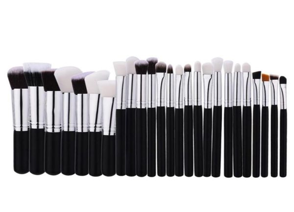 

black patchwork professional makeup brushes sets makeup brush tools kit foundation powder blushes natural synthetic hairxgrj7813466