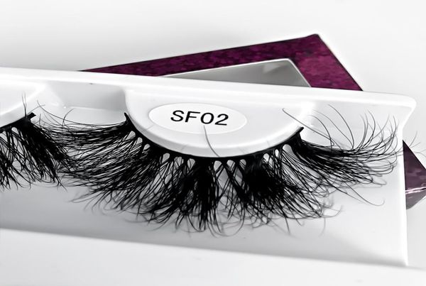 

25mm fluffy messy mink lashes pack dramatic long lash extension set whole 3d lash curly eyelashes with packaging3161955