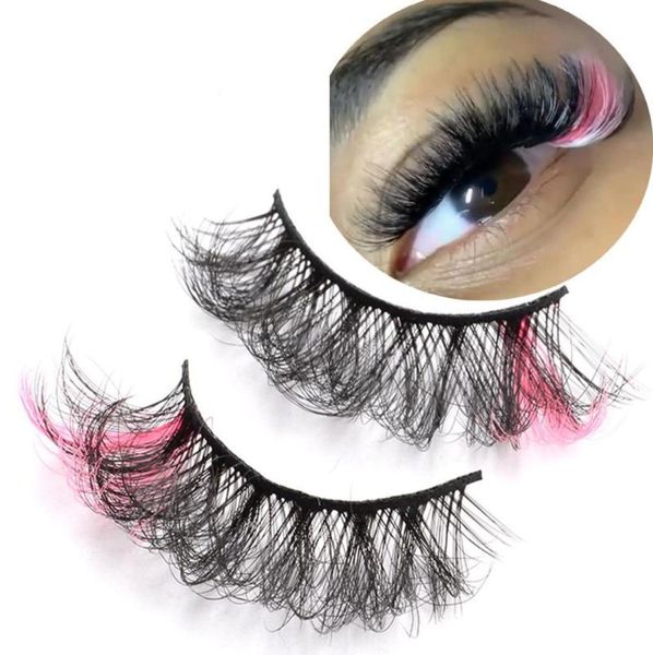 

false eyelashes 7pairs women beauty lashes eye extension tool natural fluffy 3d mink colored colorful dramatic6461449