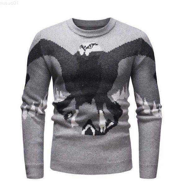 

men's sweaters men's cotton o-neck pullover slim fit long sleeve animal autumn winter warm perfect quality clothes knitted casual, White;black