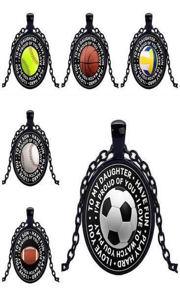 

new fashion soccer basketball volleyball baseball football tennis po crystal glass cabochon pendant necklace jewelry3469741, Silver