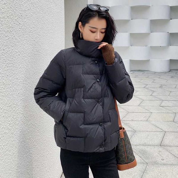 

women's down parkas 2023 new winter women long sleeve warm white duck down jackets fashion casual black coats hkd230720