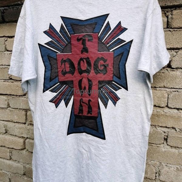 

men's t-shirts vintage early 1990 #39s dog city skateboarding t-shirt set tendencies iron rod skateboarding punk size  venice clothing, White;black