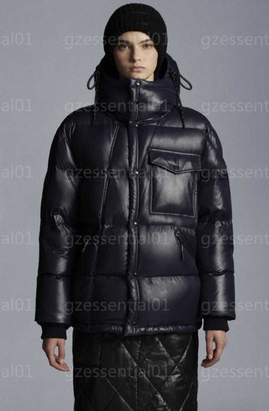 

men down coats monclear jackets winter warm coat fashion brand letter arm label design long sleeve turtleneck hoodie designer winters puffer, Black