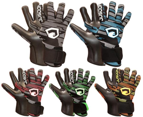 

2022 jusdon brand football soccer goalkeeper gloves 35mm thick latex without fingersave nonslip and wearresistant3010634, Black