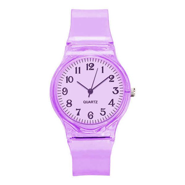 

candy colored silicone watch women's cute jelly quartz watch children's transparent digital watch environmental friendly leisure w, Slivery;golden