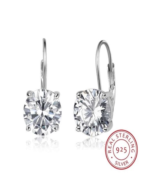 

fashion 925 sterling silver earrings for women 8mm cubic zirconia stone earrings wedding engagment women jewelry gift ea10 210315515608