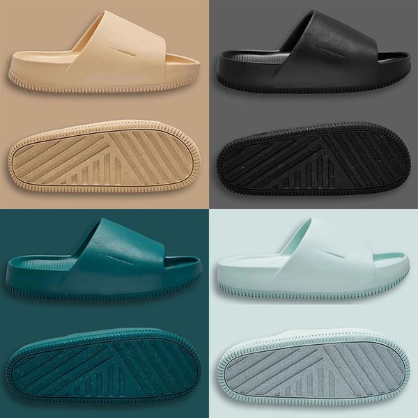 

comfortable calm slide designer fashion sandals summer slippers seasame sail white black geode teal jade ice mens flip flops slides luxurys