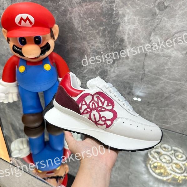 

new luxury designer men causal shoes fashion woman leather lace up platform sole sneakers white black mens womens sneaker xsd221108