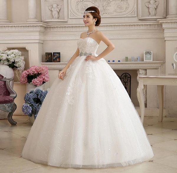 

new spring and summer the bride wedding dress for pregnant high waist lace korean style bride dresses5647898, White
