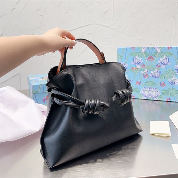 

flamenco designer bagdesigner bag cowhide pull rope fold bucket single shoulder handbag hammock hobo black brown green leather crossbody tot