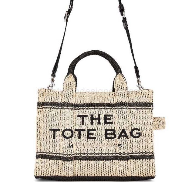 

totes new marc the tote bag cotton canvas linen luxury bag designer leather bag summer casual large capacity beach bag designer bag tote bag
