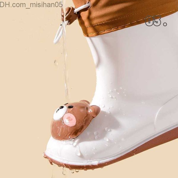 

boots boots children rain boots kids shos cute classic waterproof children shoes rubber boots for kids pvc baby cartoon non-slip water shoes, Black;grey