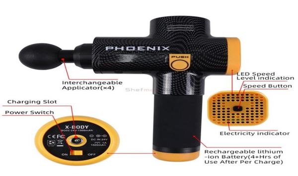 

electric massage gun muscle vibration relax deep tissue pain relief fascia massager machine sport fitness use4304901