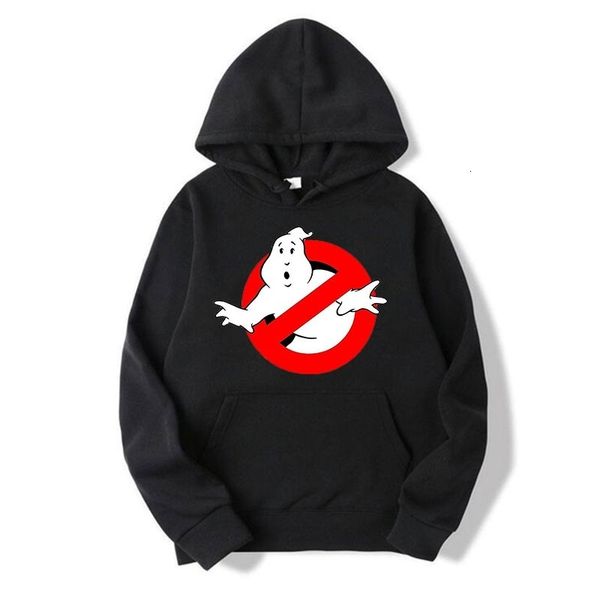 

men's hoodies sweatshirts est gghostbusterss print and women long sleeve hooded sweater casual plus size 230718, Black