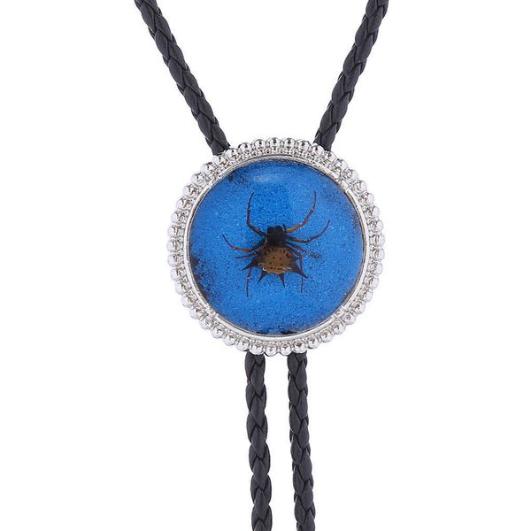 

bolo ties new european and american fashion silver spider bolo tie hkd230719, Red
