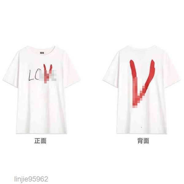 

t-shirt tide brand v 22 lone round neck short-sleeved t shirt classic big sweatshirt summer cotton oversize men's and 12 211111, White;black