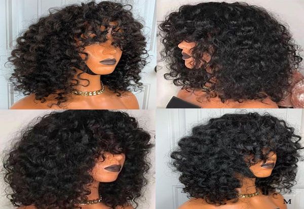 

short blunt cut water wave bob 360 lace frontal wigs with bangs pixie pre plucked human hair remy closure wigs for black women4230664, Black;brown
