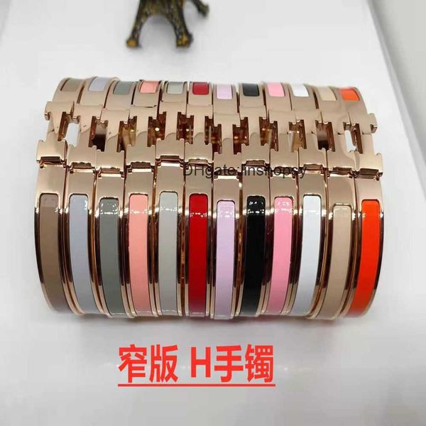 

aher mas designer luxury brand enamel bracelet luxury designer bracelet h bracelet v gold 8m wide buckle female enamel gift for girlfriend, Black