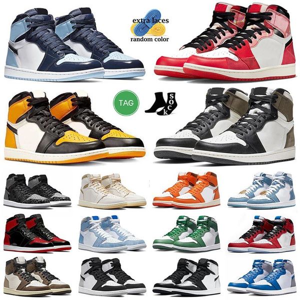 

basketball shoes high og jumpman 1s men women j1 next chapter university blue reverse laney taxi yellow toe university blue cactus jack dark