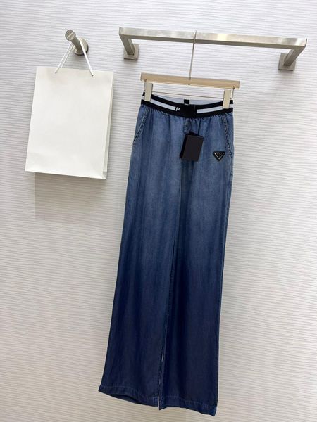 

luxury women's jeans brand 2022 fashion women blue high waist street wear wide leg jean female trouser straight denim pants women'