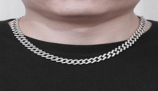 

pendant necklaces hiphop 1619cm 925 sterling silver full zircon cuban chain necklace for men jewelry miami bling iced out party g4140493