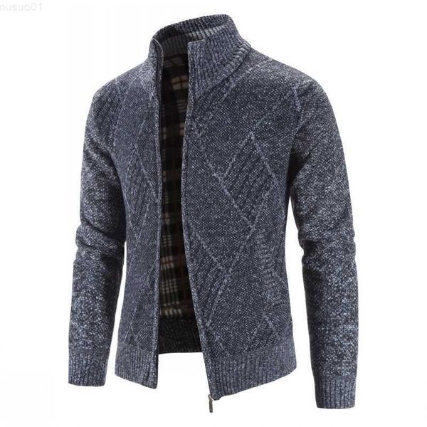 

men's sweaters autumn winter cardigan men thick warm sweater coat stand collar casual geometric knitted cardigan mens slim sweater jack, White;black