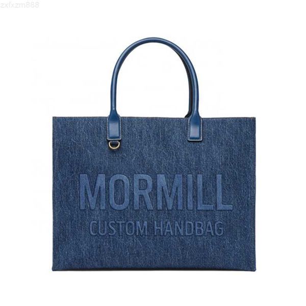 

trendy fashion handbags lady shoulder denim tote bag custom luxury bags for women