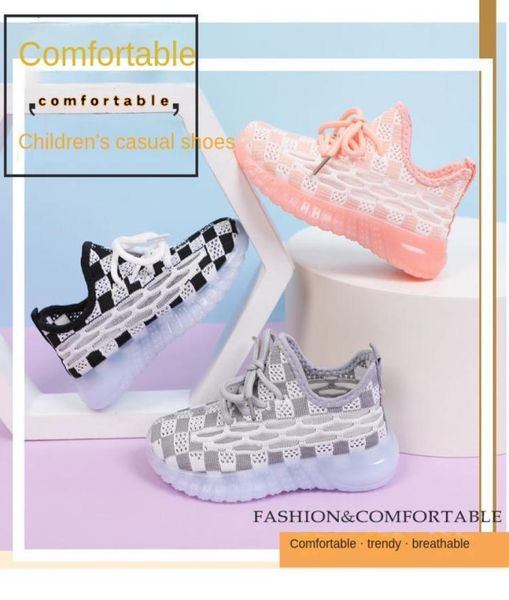 

children fashion shoes boys girls sneakers toddler little big kids trainers designer shoes knit sport shoes9880849, Black;red