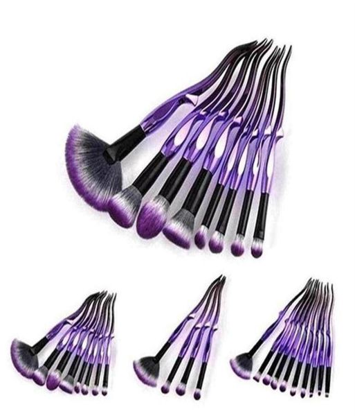 

zouyesan delivery 2019 10 makeup brushes beauty tools set purple black fan brush185v8916044