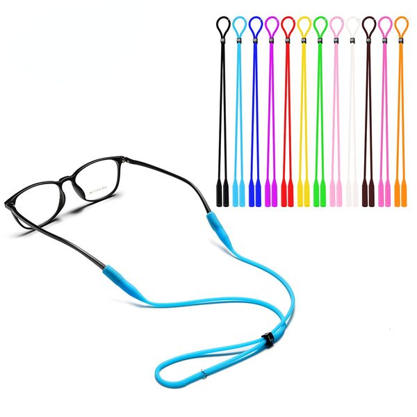 

eyeglasses chains 1 pc adjustable elastic silicone straps sunglasses chain sports anti slip string glasses ropes band cord holder 230718
