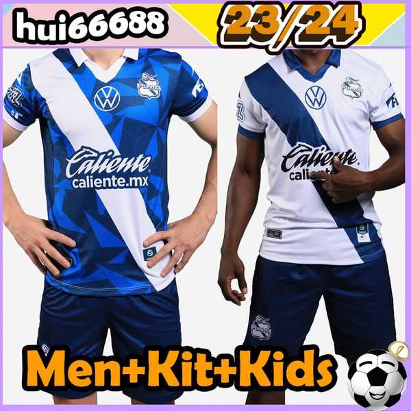 

23/24 club puebla soccer jerseys ferrareis corral de buen aristeguieta mancuello reyes parra 2023 2024 altidore men kit kids football shirts, Black;yellow