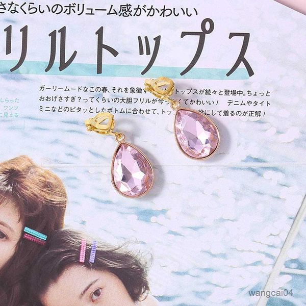 

charm hole ear clips earrings for woman jewelry accessories acrylic clip on earrings without for girls party needn't ear hole r230719, Golden