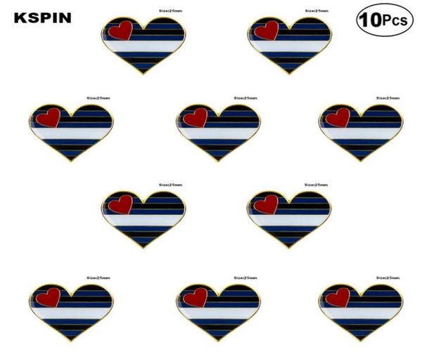 

leather pride heart shape lapel pin flag badge brooch pins badges 10pcs a lot8476330, Gray