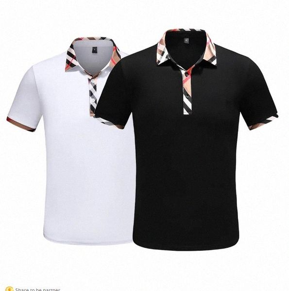 

designer luxury mens polo shirts t-shirt fashion business square casual short sleeve breathable summer m-3xl 93rw#, White;black