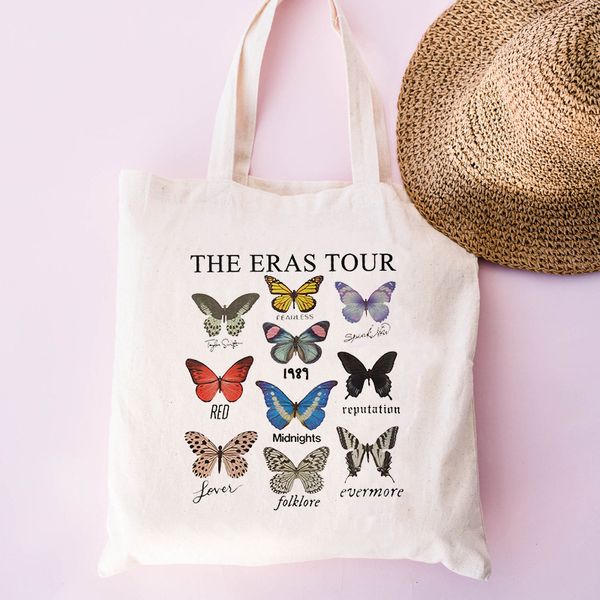 

The Eras Tour shoulder bag ,Taylor butterfly Shoulder Bag , fashion Taylor Merch tote bag, Customize