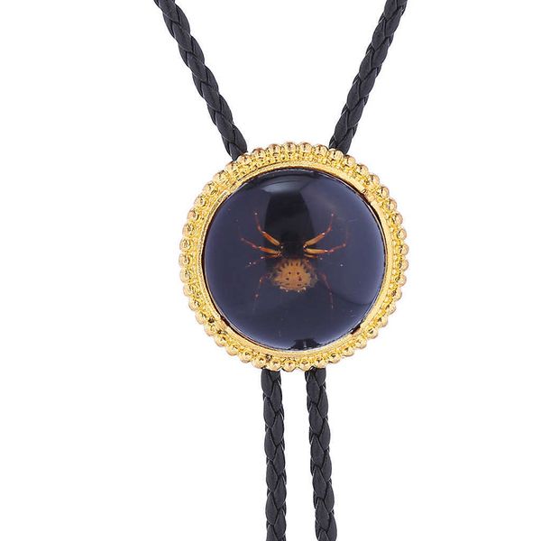 

personalized jewelry ties new bolo european and american fashion golden spider bolo tie hkd230720, Red