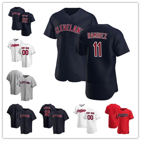 

custom jersey cleveland men women youth guardians 17 will brennan 43 aaron civale 48 emmanuel clase 44 xzavion curry 2 tyler an 35 cam galla, Blue;black