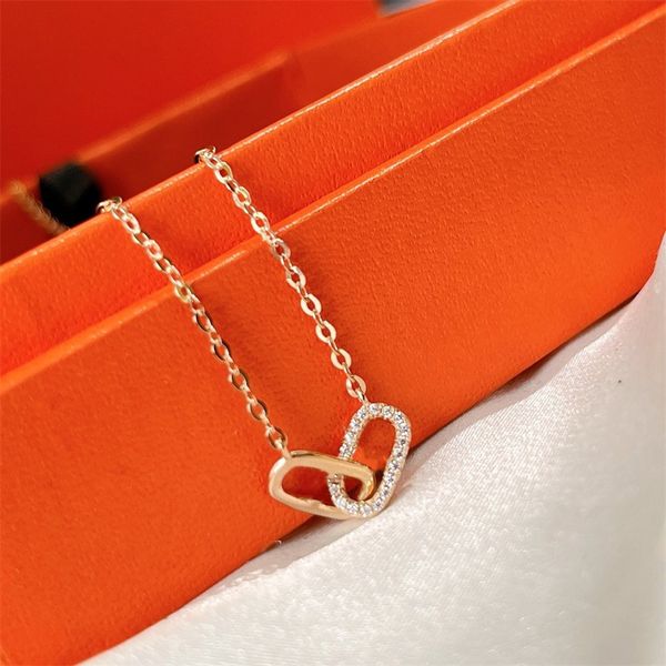 

luxury brand necklace pendant designer fashion jewelry letter gilded women's fashion necklace jewelry sbvisba, Silver