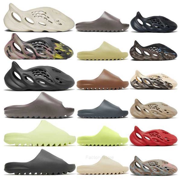 

designer sandals men woman slider foam runner mineral blue onyx pure slippers slide ochre bone resin clog desert ararat runr slides shoe foa, Black